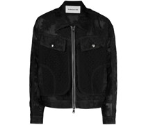 Hemdjacke mit Blumenstickerei