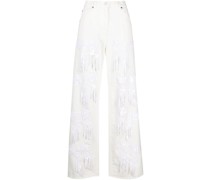 Weite Jeans mit Pailletten