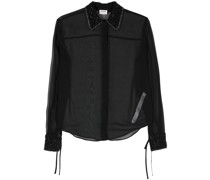 bead-detailing chiffon blouse