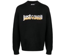 Pullover mit Intarsien-Logo