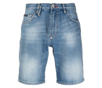 Ausgeblichene Jeans-Shorts