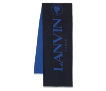 Schal mit Intarsien-Logo