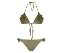 Shayna floral-appliqué bikini set