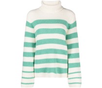 Gestreifter Rollkragenpullover