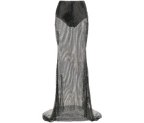 Minirock aus Mesh mit Strass