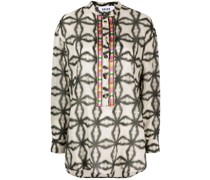 Bluse mit grafischem Print