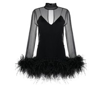 Minikleid mit Federn