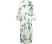 Kleid mit Blatt-Print