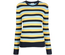 Gestreifter Pullover mit Rundhalsausschnitt