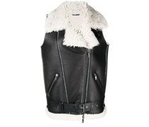Bikerweste mit Shearling
