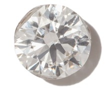 Gebogener 18kt Weißgoldohrring mit Diamanten