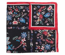 Seidenschal mit Blumen-Print