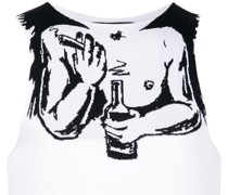Tanktop mit Intarsien-Strickmuster