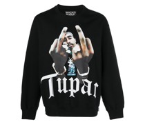 Sweatshirt mit Tupac-Print