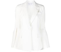 slit-sleeve single-breasted blazer