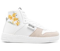 High-Top-Sneakers mit Barock-Einsatz