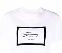 Cropped-T-Shirt mit Logo-Print