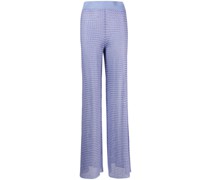 knitted wide-leg trousers