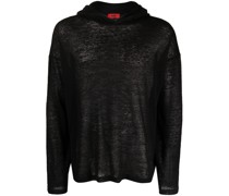 Hoodie in Mesh-Optik