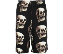 Bermudas mit Totenkopf-Print