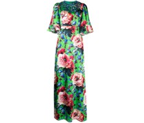 Seidenkleid mit Blumen-Print
