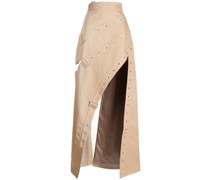 Asymmetrischer Rock mit Schnallen