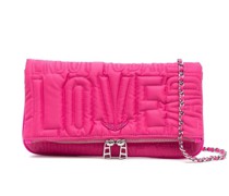 Clutch mit Monogramm-Print