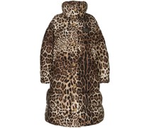 Oversized-Mantel mit Leoparden-Print