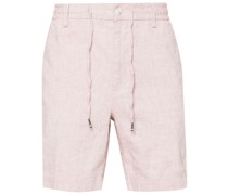 drawstring linen-blend shorts
