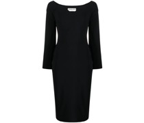 long-sleeved midi dress