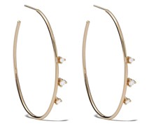 14kt Goldcreolen mit Diamanten