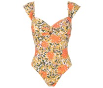 Badeanzug mit Blumen-Print