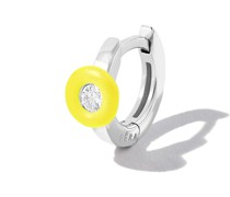 Emaillierte 18kt Weißgoldcreole