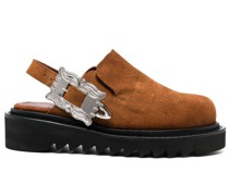 Wildlederschuhe mit runder Kappe