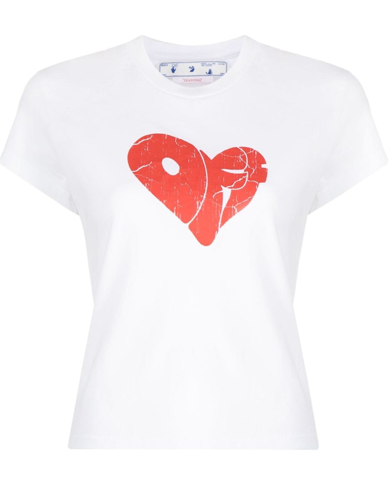 OFF-WHITE Damen T-Shirt mit Logo-Print