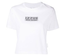 crystal-embellished logo T-shirt