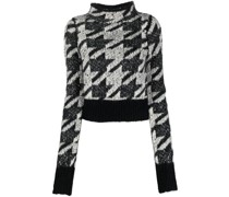 Pullover mit Hahnentrittmuster
