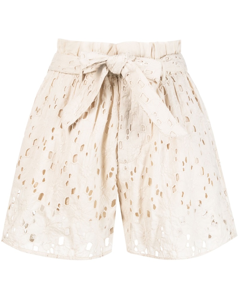 Mes Demoiselles Damen Shorts mit Lochstickerei Mes Demoiselles Damen Shorts mit Lochstickerei