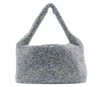 Armpit Schultertasche aus Kristall-Mesh