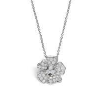 18kt Weißgoldhalskette mit Diamanten