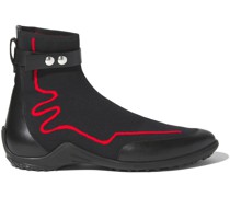 contrasting-detail sock boots