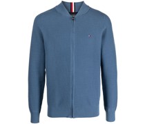 Cardigan mit Waffelstrick-Muster