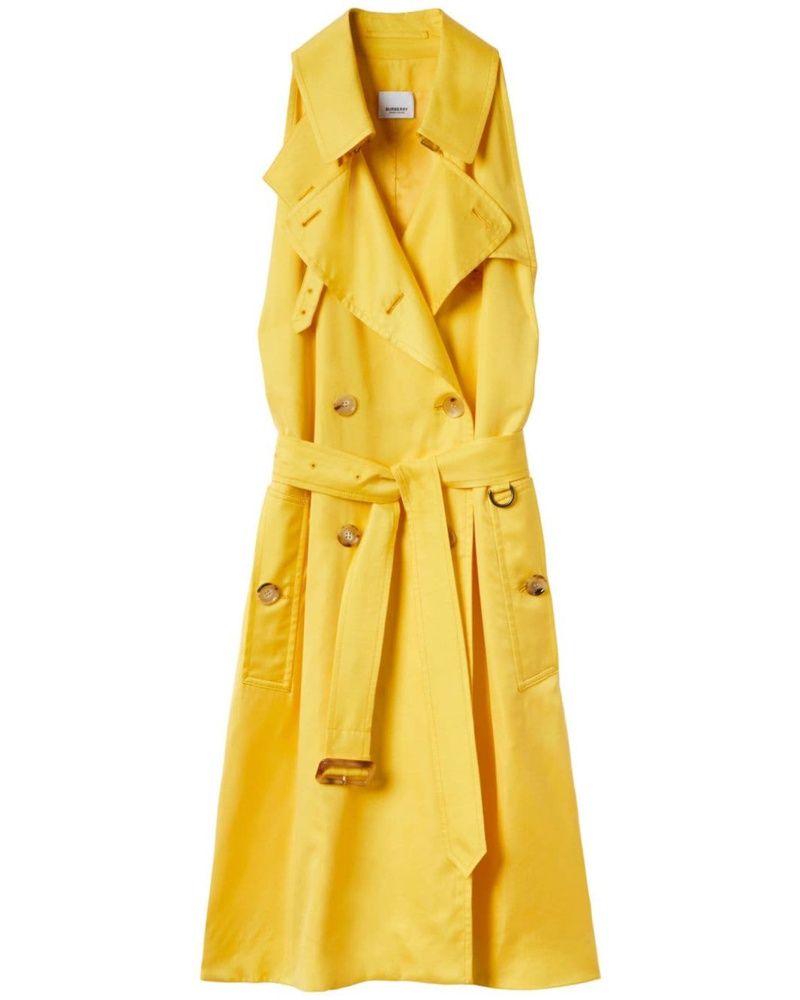 Burberry Damen Kleid aus Satin im Trench-Look