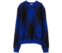 Intarsien-Pullover mit Argyle-Muster