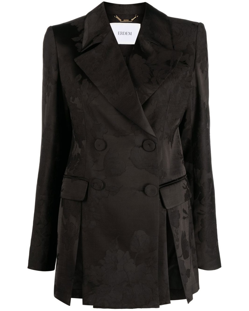 Erdem Damen Doppelreihiger Jacquard-Blazer