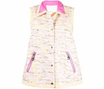 Ärmellose Tweed-Jacke