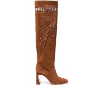 Kniehohe Wildlederstiefel 85mm