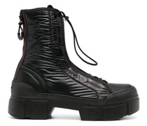 leather lace-up ankle boots