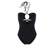 halterneck tie-fastening swimsuit