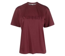 T-Shirt mit Logo-Stickerei